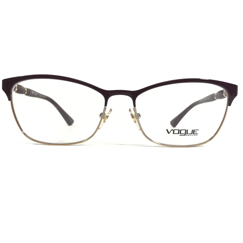 Vogue Eyeglasses Frames VO3987-B 5060 Burgundy Red Gold Crystals 54-16-135